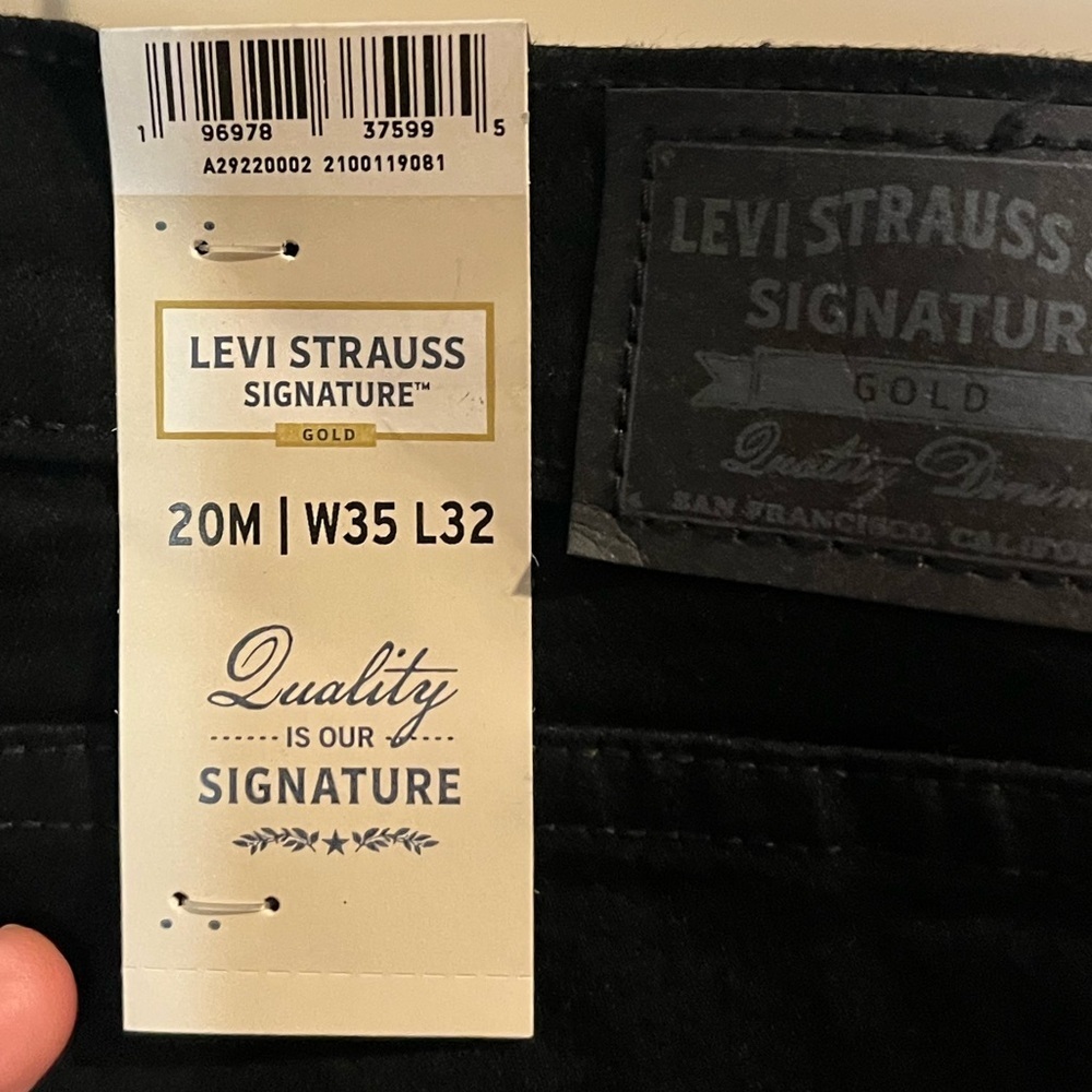 NWT Levi Strauss Signature Black High-Rise Straight Jeans Size 20 - Picture 6 of 6